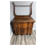Antique Oak were stand dresser, towel rack in the