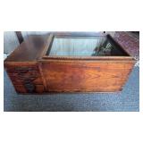antique Japanese wooden tea chest or hibachi