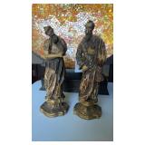 Pair of Italian gesso and Wood sculpture man