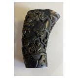 Antique Chinese carved libation cup or brush pot,