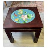 Small Chinese Rosewood & cloisonnï¿½ Top table,