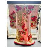 Antique Japanese silk embroidered kimono jacket ,
