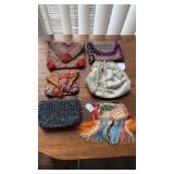 6 items, includes two vintage purses, two fold