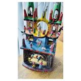 Ceramic folk art cathedral with 22 different