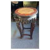 Carved rosewood, plant, stand, or side table,