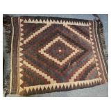 Small hand woven carpet, rug, or table cover