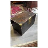 Antique, Chinese storage box, with brass corners,