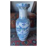 Large Chinese base with molded design, the dragon