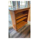 Vintage three level oak bookcase, good sturdy