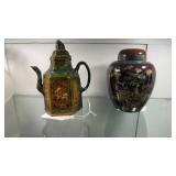 Antique, Chinese biscuit, pottery, wine, pot, and