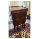Antique bedside stand & bed step, bottom