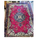 Large magenta Persian carpet, rug, room size