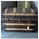 Antique Camelback, steamer trunk, with original
