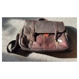 Brown leather, Samsonite, computer bag, padded