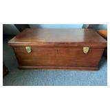 Large antique walnut storage, chest trunk, with