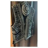 Vintage beaded and mirrored West Coast vest with