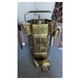 Large brass, serving cart, Korean noodle cart
