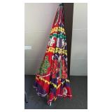 Multicolor cotton fabric, Table umbrella, with a