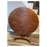 Antique tilt top table, original brass hardware,