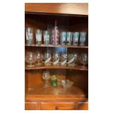 Vintage barware, glasses, red arrow cocktail