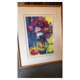 Framed and matted, original watercolor painting,