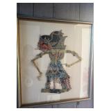 Framed traditional Indonesian leather shadow
