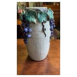 Antique Large applied grape and grape leaf Fine