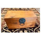 Antique Chinese ironwork pine chest trunk ,