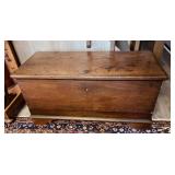 Large Antique Blanket chest on bracket feet,