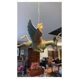 Carved wood hanging figure of Indonesian Vishu on