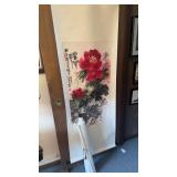 2 Chinese scrolls, printed on silk paper, each