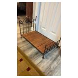 Iron and wood, slat, pet bed, cat or small dog,