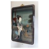 Antique Chinese Eglomise reverse painted on glass