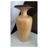 Large Aspen wood flower vase and turned, measures