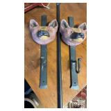 Foxhead, iron towel rack, iron rods with