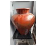 Extra large red clay vessel grain pot , American