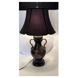 Decorative Floral Painted Electric Table Lamp