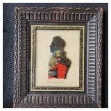 2 Antique Colored Silhouettes on Glass - Cunliffe