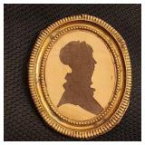 Antique Silhouette - Paper, Cloth & Stamped Brass