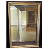 Vintage Gold Hanging Mirror with Molded Frame