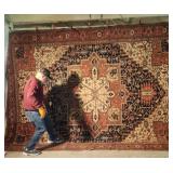 Antique Serapi Hand Made Oriental Rug 10' by 13'6'