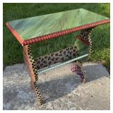 MacKenzie Childs Type Painted 1920s Magazine Stand