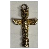 10K gold (tested) charm ï¿½ Alaskan totem pole