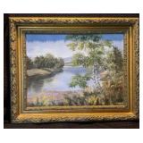 Original Landscape Oil Painting Signed 'Lindy'