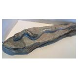 Hand Carved Stone Sculpture - Snake on a Rock