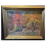Original 'F.A. Barney' Painting Fall Landscape