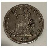 1877 S Trade Dollar very fine condition