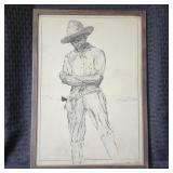 Black & White Williard Sewell Best Cowboy Print