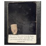Civil War Battlefield Wormed Bullet - Richmond, VA