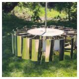 Fine Quality Mid-Century Chrome & Glass Chandelier